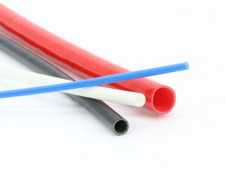 Tuyau en caoutchouc de silicone tressé / Gaine tressée fibre de verre enduite de silicone, SRG-N/W